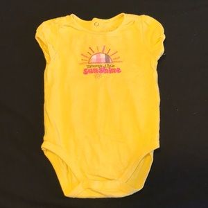 Yellow little girls onesie perfect for summer!